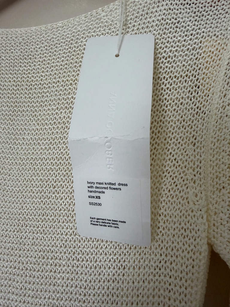 Anna October Emmeline Cream Long Sleeve Maxi Dress Size Xs New! With Tags! — image 6 of 8